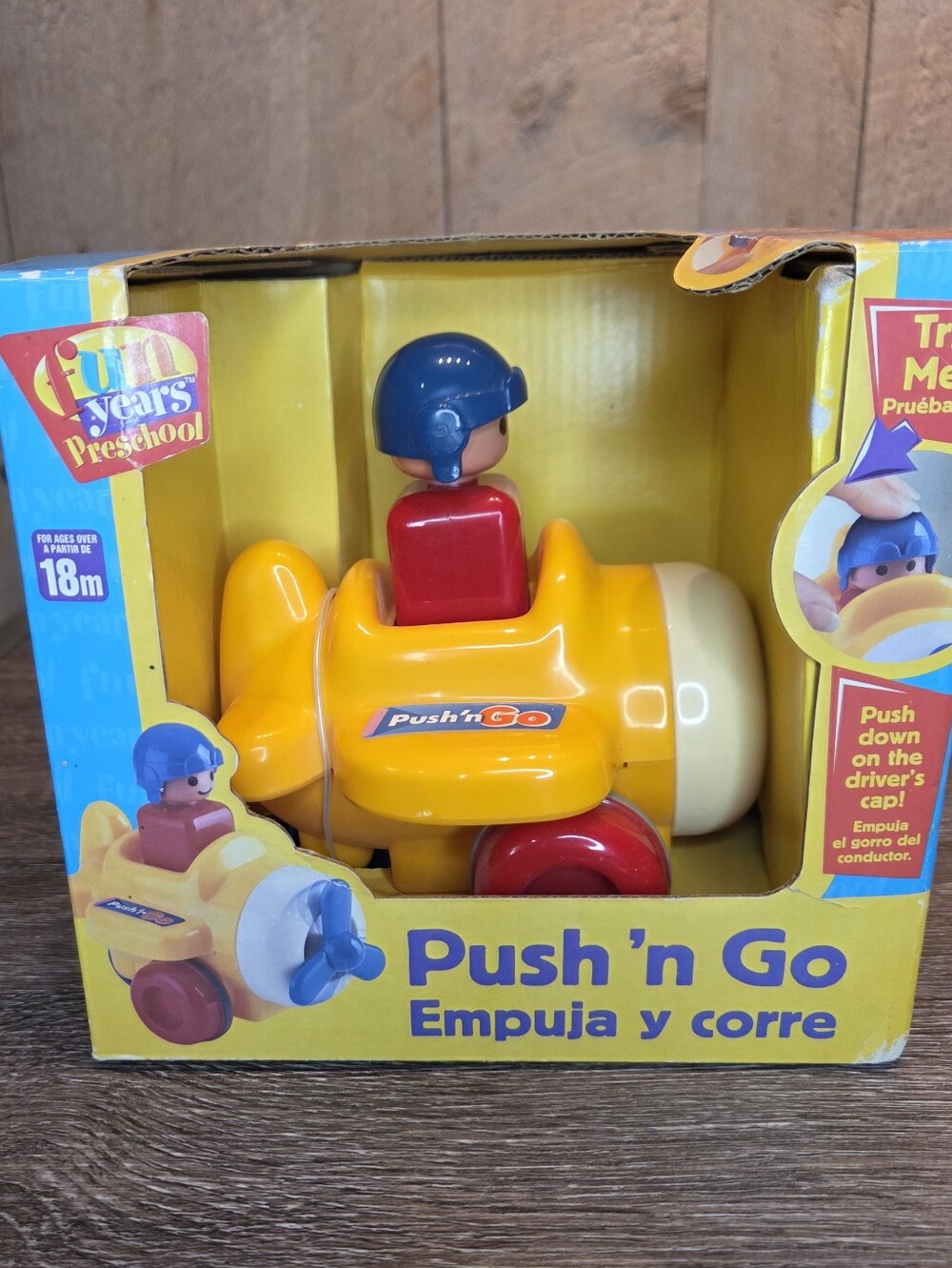 Tomy Push And Go Airplane 1991 Plane Vintage Toys Kids Toddler Retro Kidcore